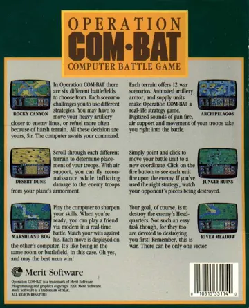 Operation Com-bat box cover back